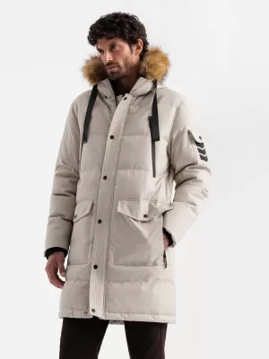 Pánská zimní bunda OMBRE OM-JALJ-0182 BEIGE