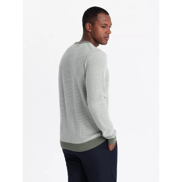  Pánský svetr OMBRE OM-SWSW-0111 GREEN 