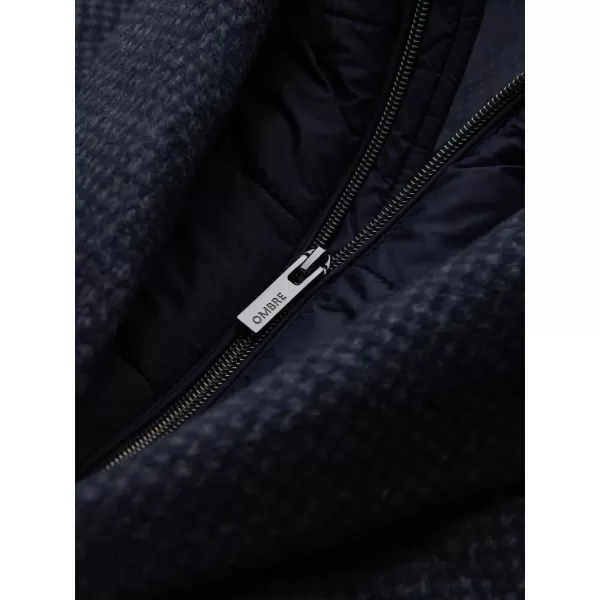  Pánský kabát OMBRE OM-COWC-0121 NAVY BLUE 
