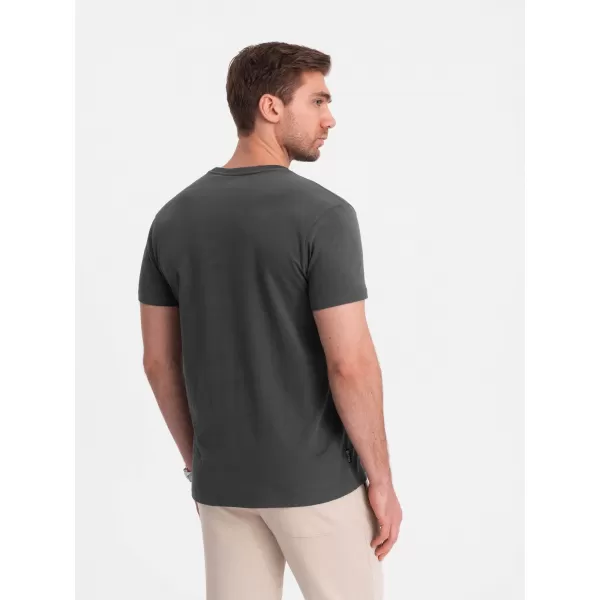  Pánské triko OMBRE OM-TSCT-0109 GRAPHITE 