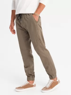 Pánské tepláky OMBRE OM-PAJO-0202 DARK BROWN