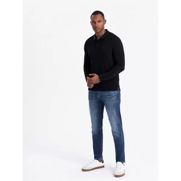  Pánské triko OMBRE OM-POLS-0131 BLACK 