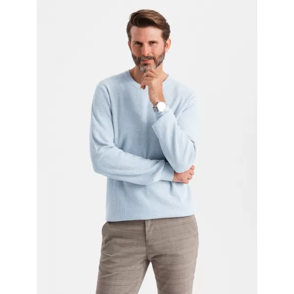  Pánský svetr OMBRE OM-SWSW-0142 BLUE 