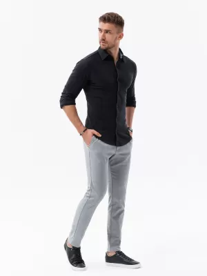Pánská košile OMBRE OM-SHCS-0177 NAVY BLUE