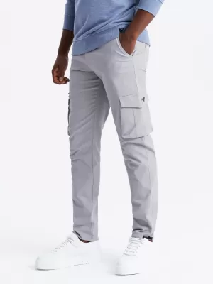 Pánské kalhoty OMBRE OM-PACG-0196 GREY