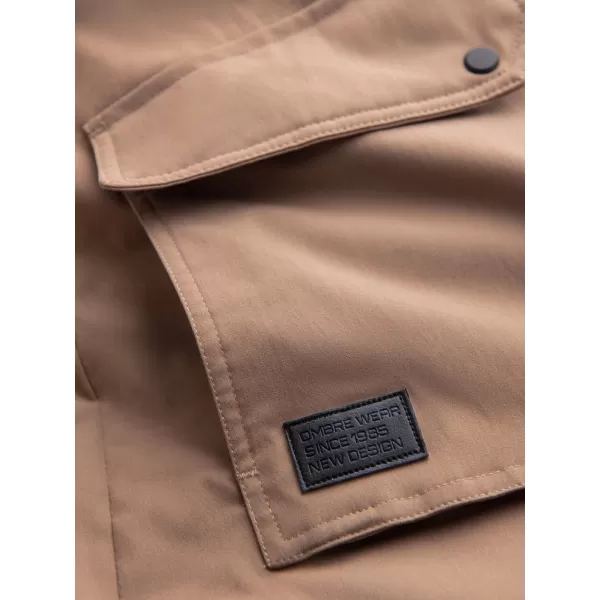  Pánská bunda OMBRE OM-JALJ-0181 BEIGE 
