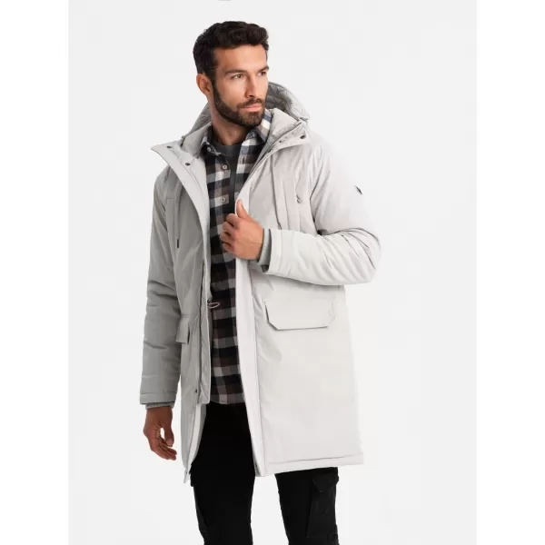  Pánská bunda OMBRE OM-JALJ-0166 CREAM 