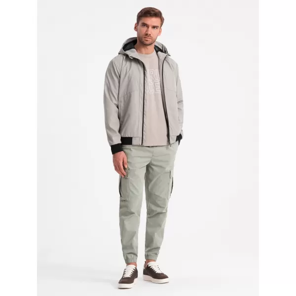  Pánská bunda OMBRE OM-JANP-0149 GREY 