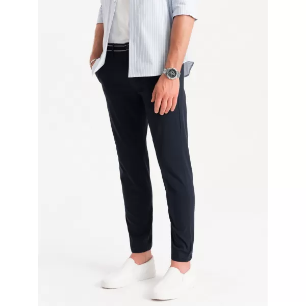  Pánské kalhoty OMBRE OM-PACP-0118 NAVY BLUE 