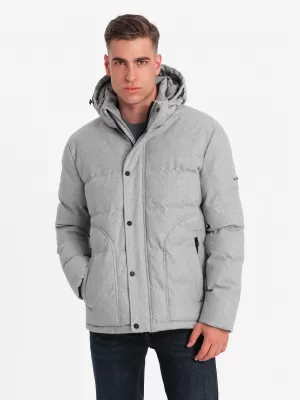 Pánská bunda OMBRE OM-JAHP-0203 GREY MELANGE