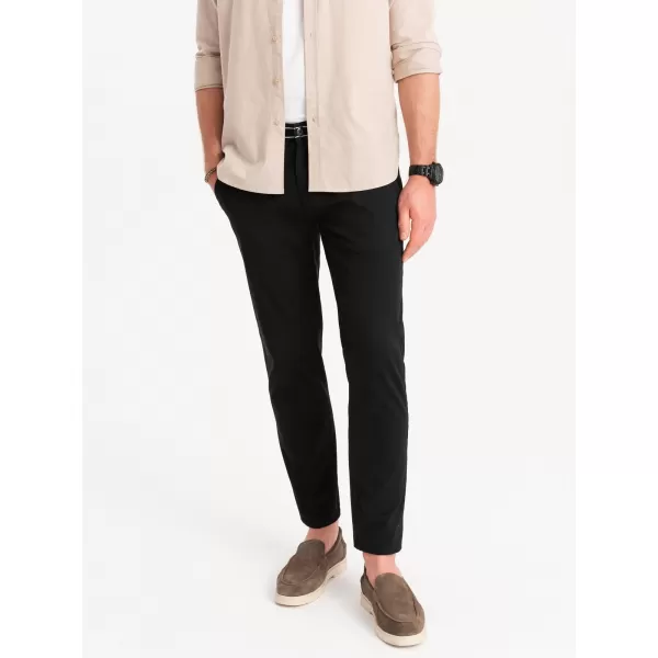  Pánské kalhoty OMBRE OM-PACP-0118 BLACK 