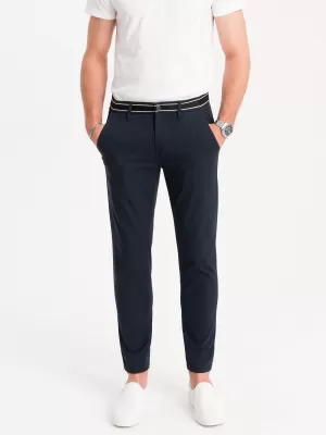 Pánské kalhoty OMBRE OM-PACP-0118 NAVY BLUE