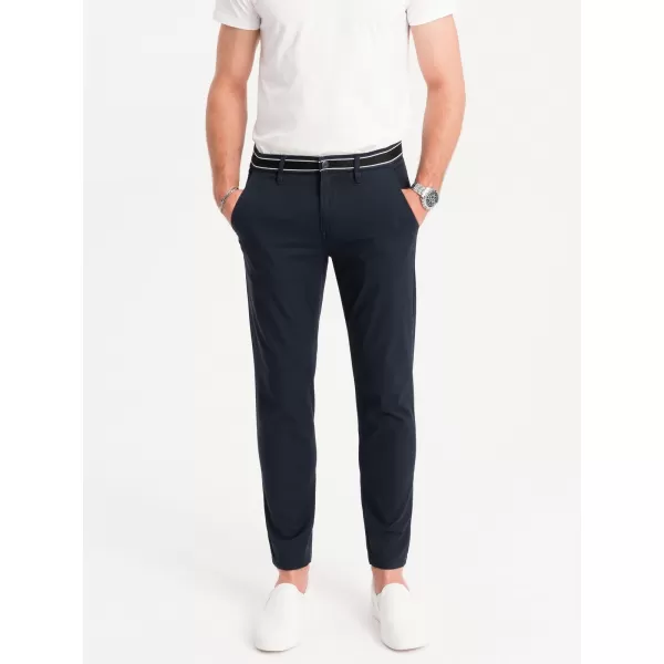  Pánské kalhoty OMBRE OM-PACP-0118 NAVY BLUE 