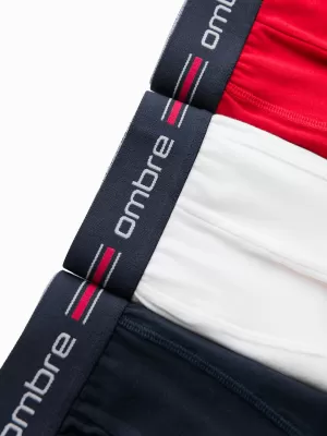 Pánské trenky OMBRE OM-UNBO-0109 3 PACK MIX WHITE
