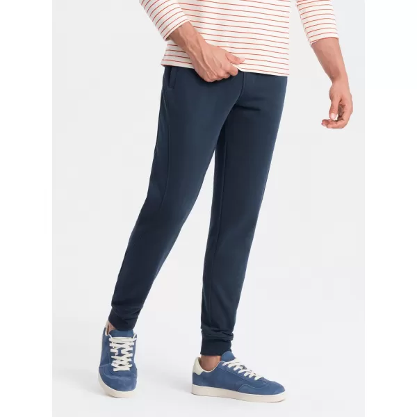  Pánské tepláky OMBRE OM-PABS-0174 NAVY BLUE 