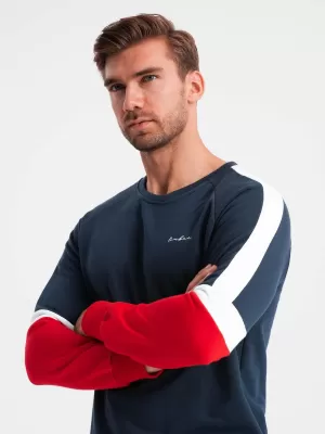 Pánská mikina OMBRE OM-SSNZ-22FW-003 NAVY BLUE