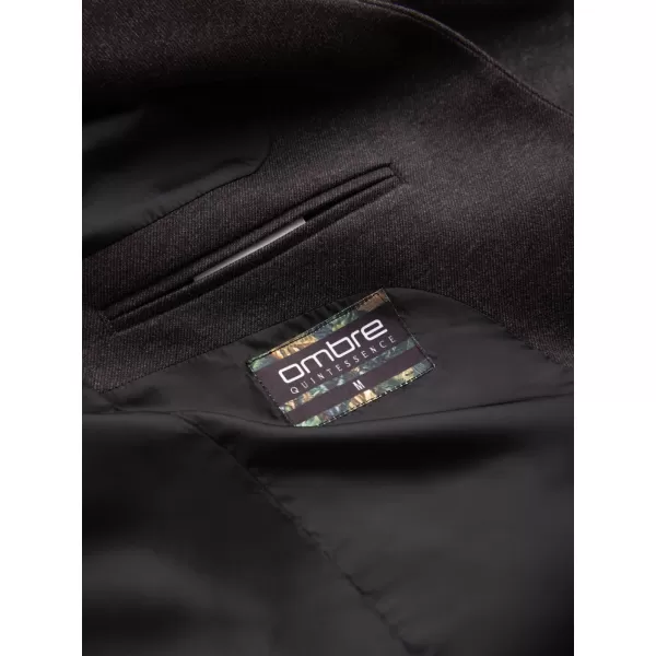  Pánské sako OMBRE OM-BLZB-0131 BLACK MELANGE 