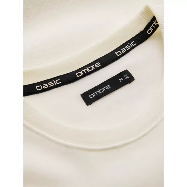  Pánská mikina OMBRE OM-SSBN-0159 CREAM 