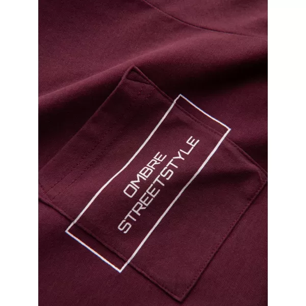  Pánské triko OMBRE OM-TSCT-0108 MAROON 