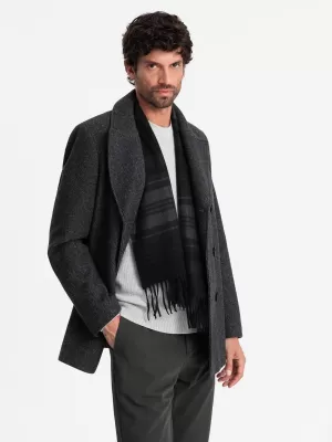 Pánský kabát OMBRE OM-COWC-0115 GRAPHITE