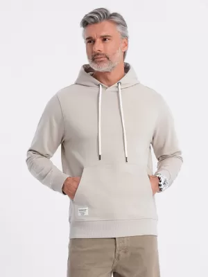 Pánská mikina OMBRE OM-SSBN-0177 LIGHT BEIGE