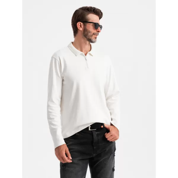  Pánské triko OMBRE OM-POLS-0130 WHITE 