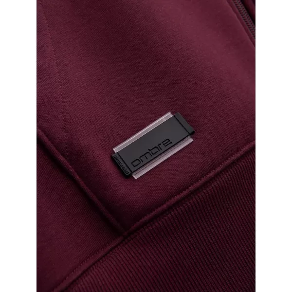  Pánská mikina OMBRE OM-SSBZ-0160 MAROON 