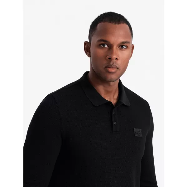  Pánské triko OMBRE OM-POLS-0131 BLACK 
