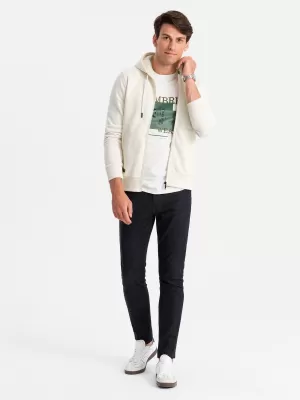 Pánská mikina OMBRE OM-SSBZ-0160 CREAM