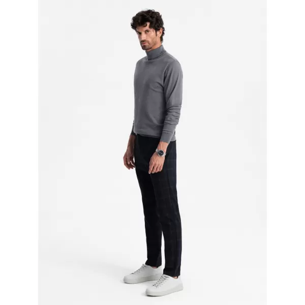  Pánský svetr OMBRE OM-SWTN-0101 GREY MELANGE 