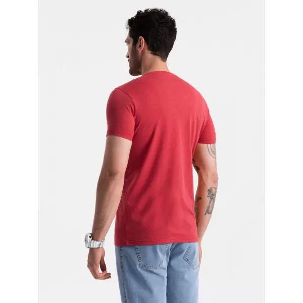  Pánské triko OMBRE OM-TSBS-0145 RED MELANGE 