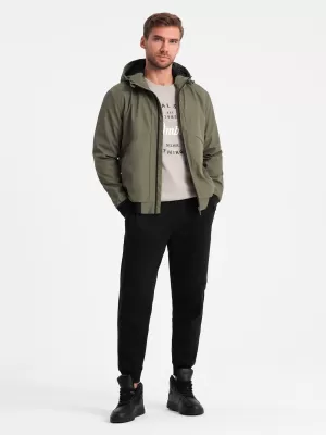Pánská bunda OMBRE OM-JANP-0149 OLIVE