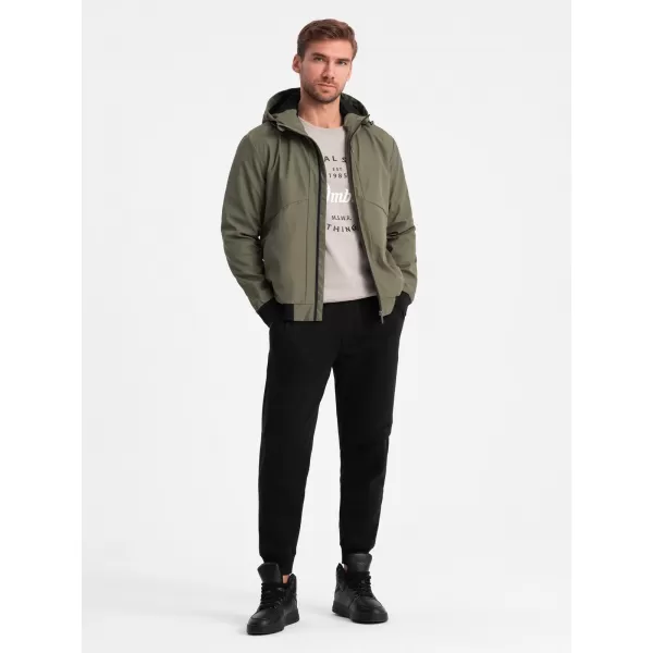  Pánská bunda OMBRE OM-JANP-0149 OLIVE 