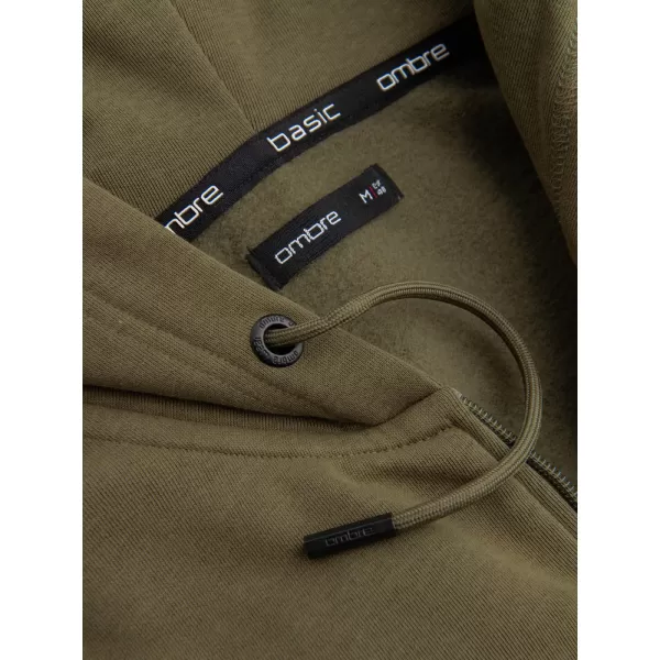 Pánská mikina OMBRE OM-SSBZ-0160 OLIVE 