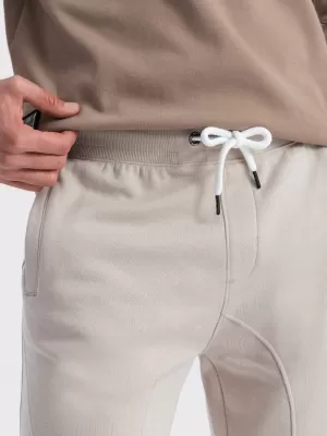 Pánské tepláky OMBRE OM-PABS-0173 LIGHT BEIGE