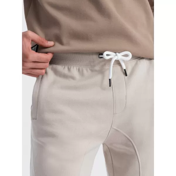  Pánské tepláky OMBRE OM-PABS-0173 LIGHT BEIGE 