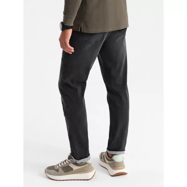  Pánské džíny OMBRE OM-PADP-0161 BLACK 