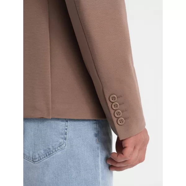 Pánské sako OMBRE OM-BLZB-0127 DARK BEIGE 