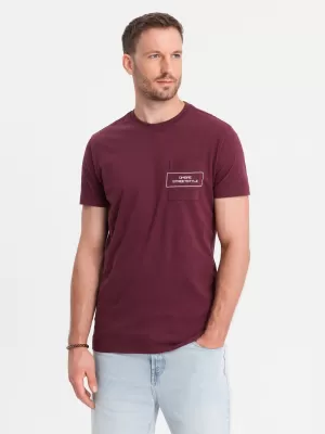 Pánské triko OMBRE OM-TSCT-0108 MAROON