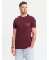 Pánské triko OMBRE OM-TSCT-0108 MAROON