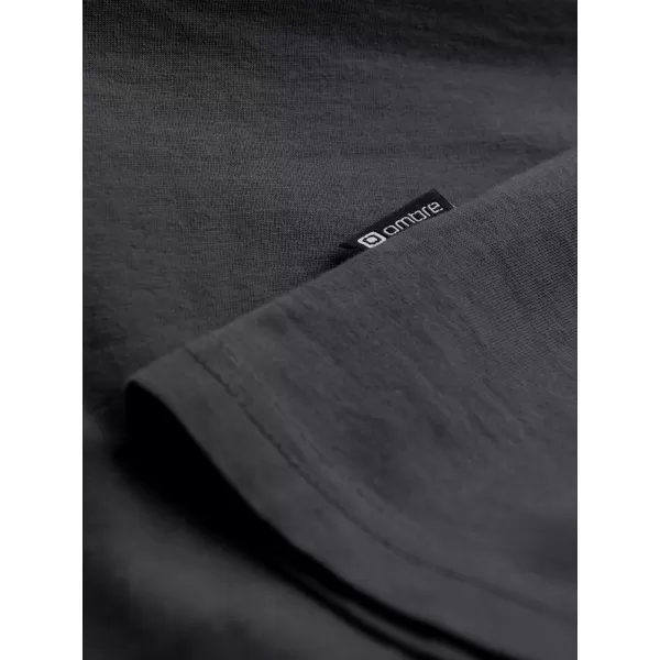  Pánské triko s dlouhým rukávem OMBRE OM-LSBL-0108 GRAPHITE 