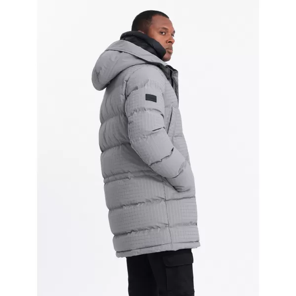  Pánská bunda OMBRE OM-JALJ-0201 GRAY 
