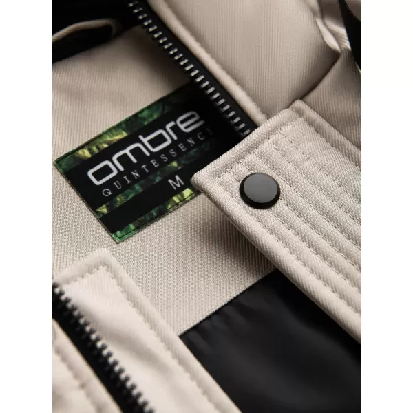  Pánská zimní bunda OMBRE OM-JALJ-0182 BEIGE 