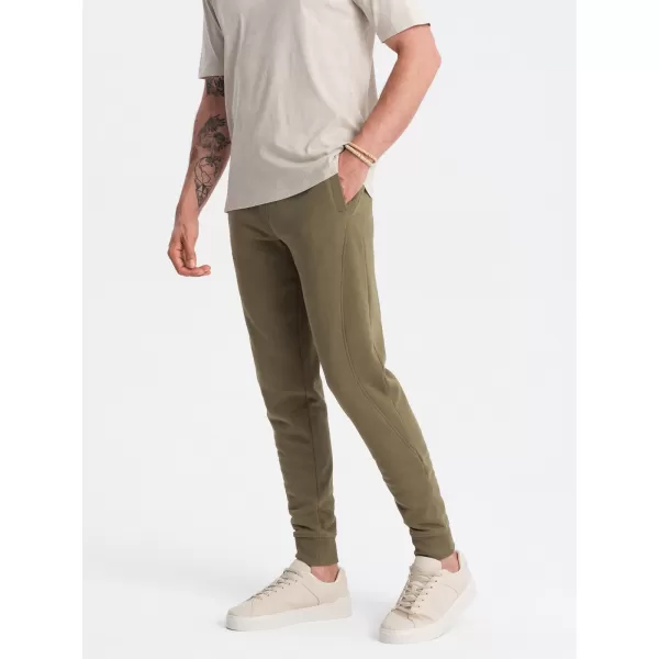  Pánské tepláky OMBRE OM-PABS-0174 OLIVE 