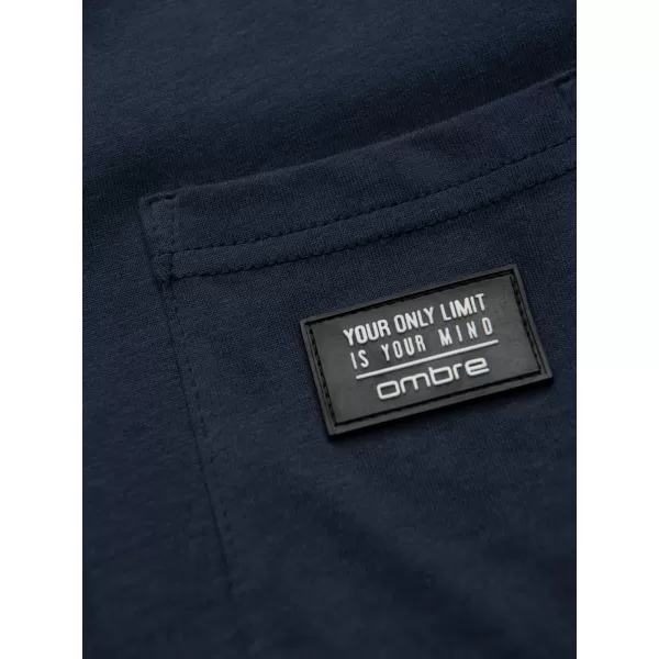  Pánské triko OMBRE OM-TSCT-0109 NAVY BLUE 