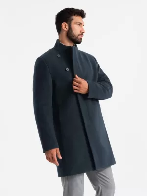 Pánský kabát OMBRE OM-COWC-0120 NAVY BLUE