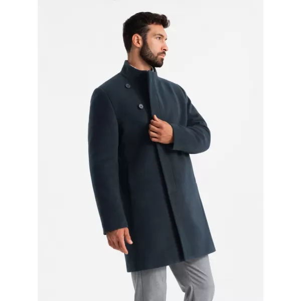  Pánský kabát OMBRE OM-COWC-0120 NAVY BLUE 
