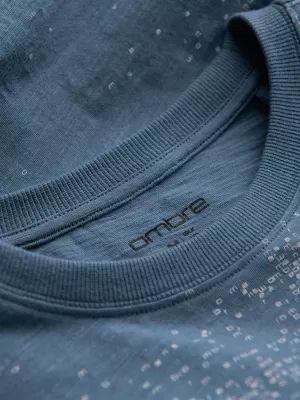 Pánské triko OMBRE OM-TSFP-0179 BLUE DENIM