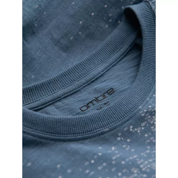  Pánské triko OMBRE OM-TSFP-0179 BLUE DENIM 