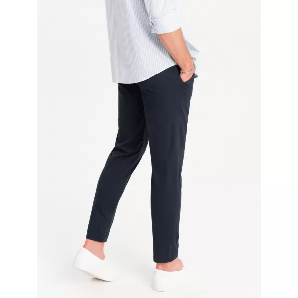  Pánské kalhoty OMBRE OM-PACP-0118 NAVY BLUE 